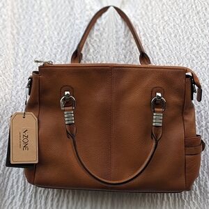 NWT S-ZONE Women Genuine Cowhide  Leather Shoulder Handbag